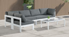 Nizuc - Outdoor Patio 5 Piece Modular Sectional With White Frame - Simple Home Plus