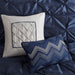Laurel - Queen 7 Piece Tufted Comforter Set - Navy - Simple Home Plus