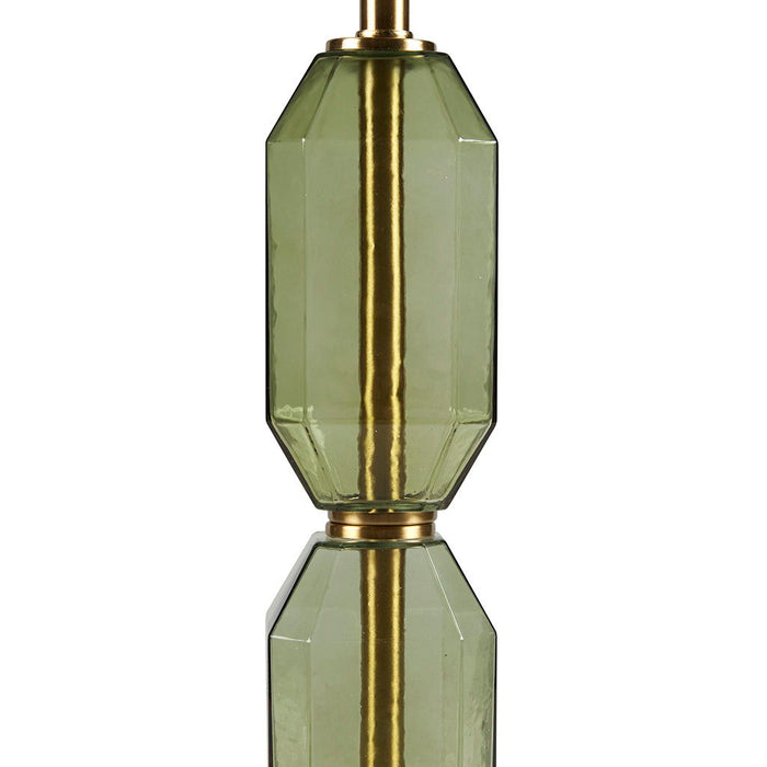 Zirconia - Faceted Green Glass Table Lamp - Green - Simple Home Plus