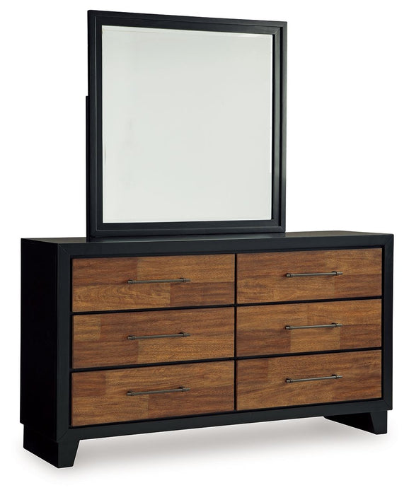 Kraeburn - Brown / Black - Dresser And Mirror - Simple Home Plus
