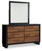 Kraeburn - Brown / Black - Dresser And Mirror - Simple Home Plus