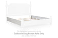 Rowlenstown - California King Poster Rails - Antique White - Simple Home Plus