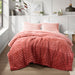 Avril - Full/Queen Fluffy Ribbed Plush Comforter Set - Blush Ombre - Simple Home Plus