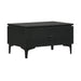 Legend - 1 Drawer Nightstand With Metal Legs - Black Glaze Ash - Simple Home Plus