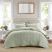 Breeze - King Cotton Gauze Embroidered Quilt Set - Sage - Simple Home Plus