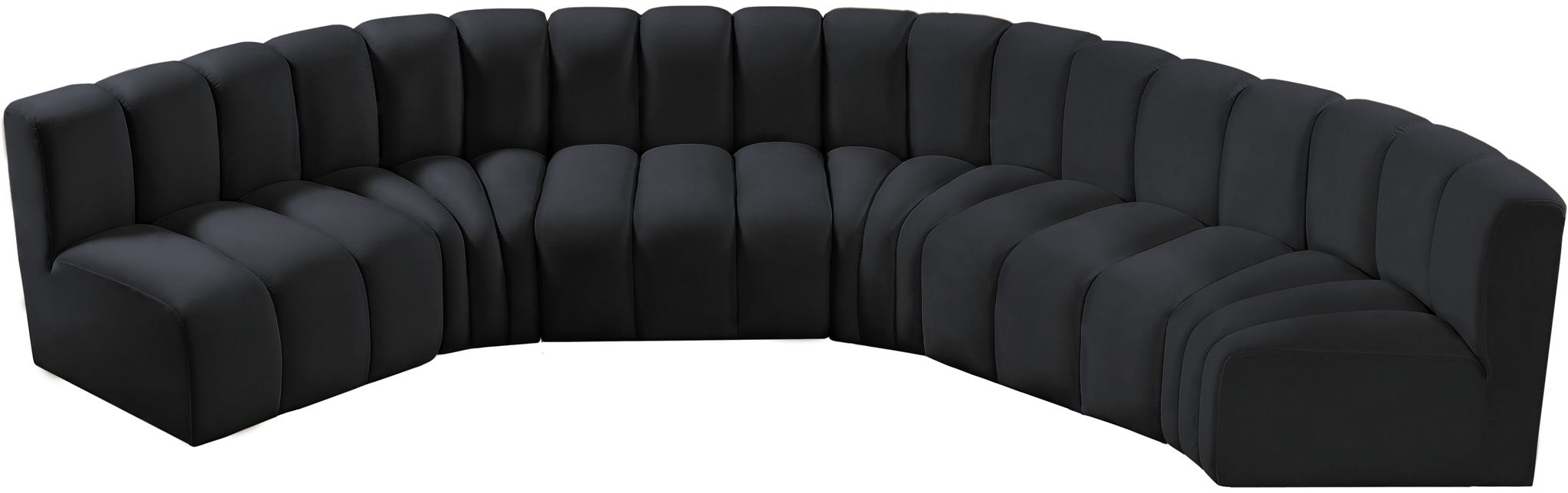 Arc - Velvet 6 Piece U-Shaped Modular Sofa - Simple Home Plus