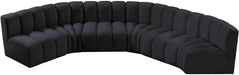 Arc - Velvet 6 Piece U-Shaped Modular Sofa - Simple Home Plus