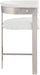 Romeo - Boucle Counter Stool With Silver Base (Set of 2) - Simple Home Plus
