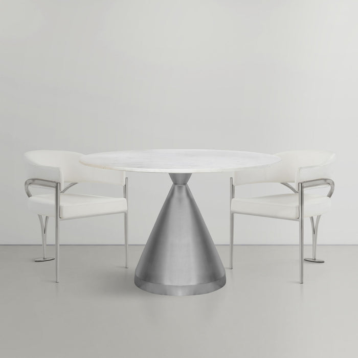 Emery - Marble/Stone Dining Table - White - Simple Home Plus