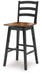 Wildenauer - Tall Swivel Barstool (Set of 2) - Brown / Black - Simple Home Plus