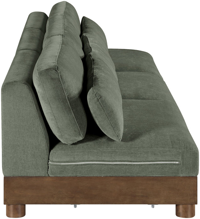 Turin - Chenille Fabric Upholstered Modular Sectional - Green - Simple Home Plus