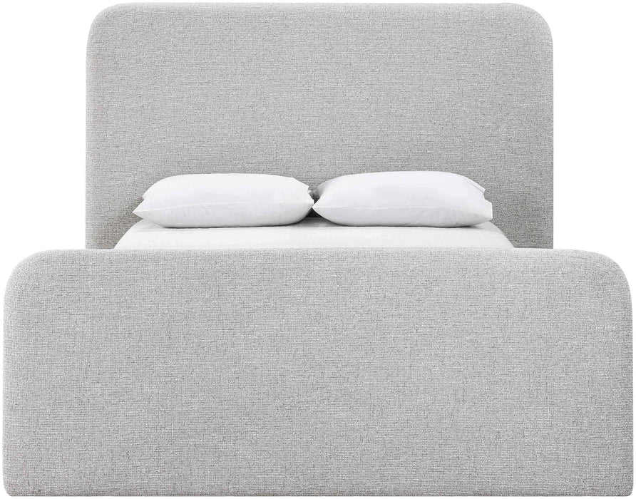 Fira - Linen Textured Fabric Upholstered Bed - Simple Home Plus