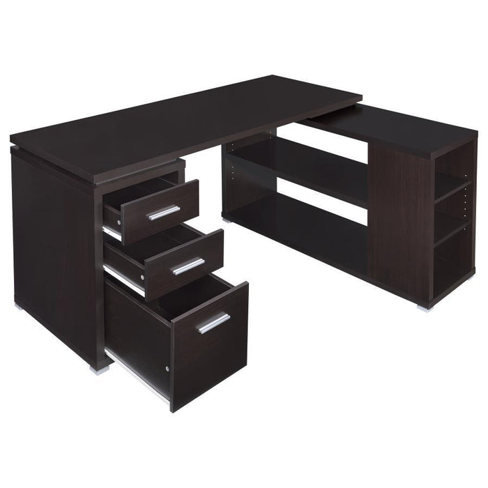 Yvette - 3-Drawer L-Shape Computer Desk - Simple Home Plus