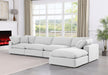 Comfy - 5 Piece Linen Modular Sectional With Chaise - Simple Home Plus