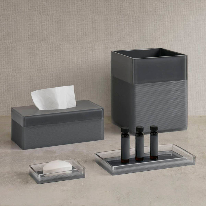 Clear Resin - Bath Accessories Set - Charcoal Mist - Simple Home Plus