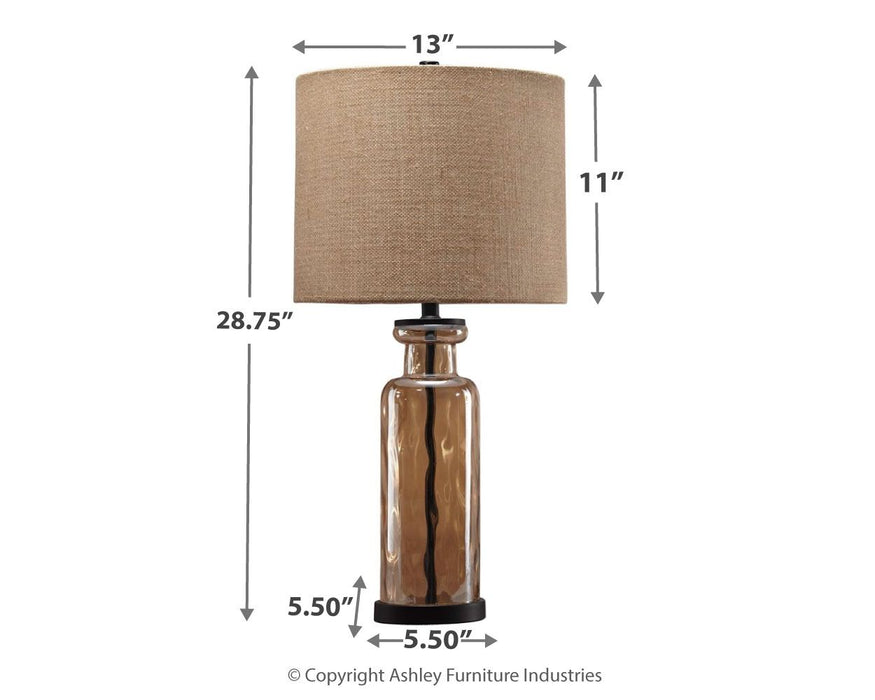 Laurentia - Champagne - Glass Table Lamp - Simple Home Plus