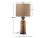 Laurentia - Champagne - Glass Table Lamp - Simple Home Plus
