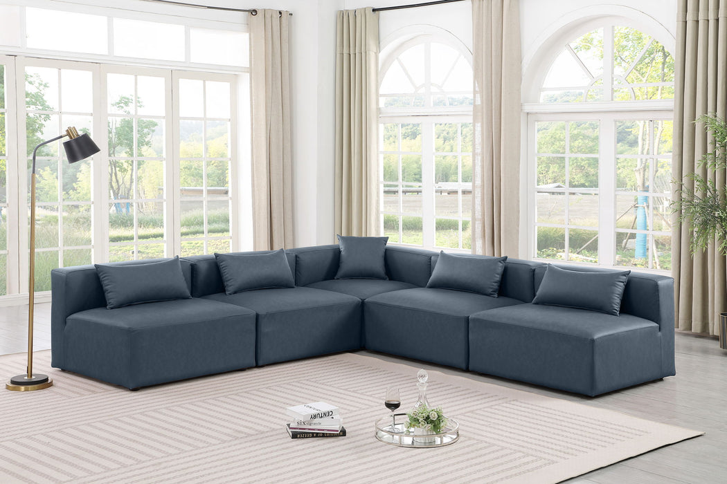 Cube - 5 Piece Modular Corner Armless Sectional - Simple Home Plus