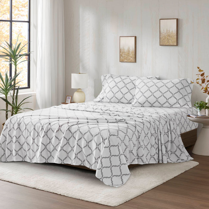 Micro Fleece - Sheet Set - Gray Geo - Simple Home Plus