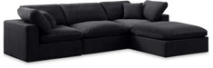 Comfy - 4 Piece Velvet Modular Sectional With Chaise - Simple Home Plus