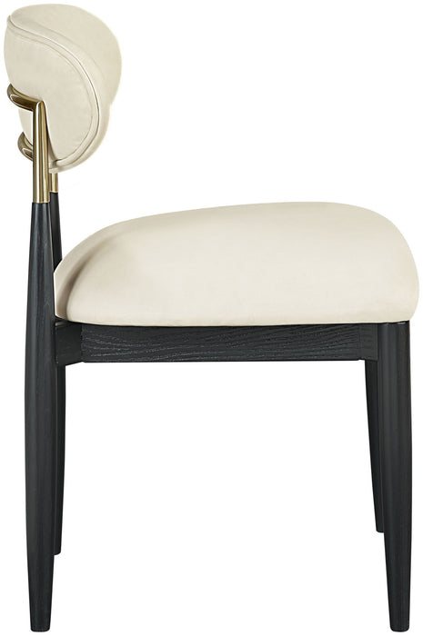 Riccio - Dining Side Chair (Set of 2) - Black And Gold Frame - Simple Home Plus