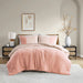 Miro - Twin/Twin Long Soft Washed Block Comforter Set - Pink - Simple Home Plus