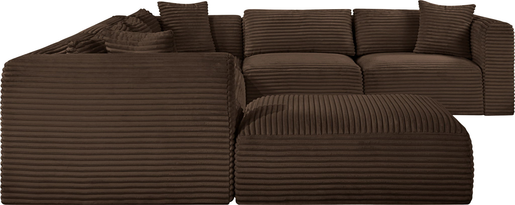 Shaggy - 7 Piece Modular U-Shaped Sectional With Ottoman - Simple Home Plus