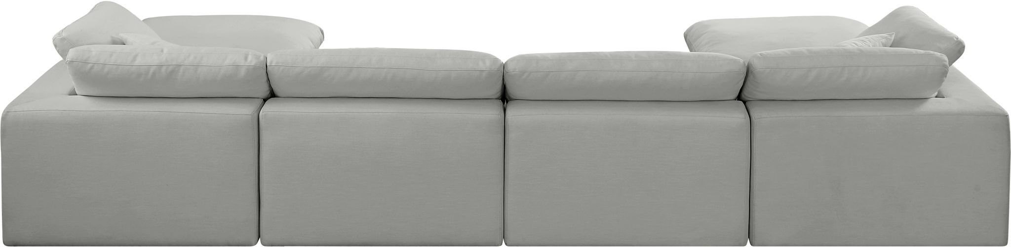Comfy - 6 Piece Linen Modular Double Chaise Sectional - Simple Home Plus