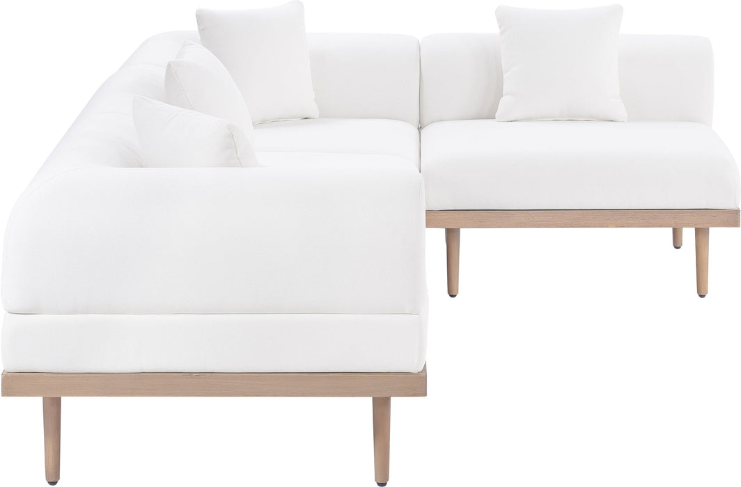 Laguna - 4 Piece 106.5" Upholstered Outdoor Patio Modular Sectional - Simple Home Plus