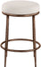 Ferro - Upholstered Backless Counter Stool With Brushed Bronze Base - Simple Home Plus