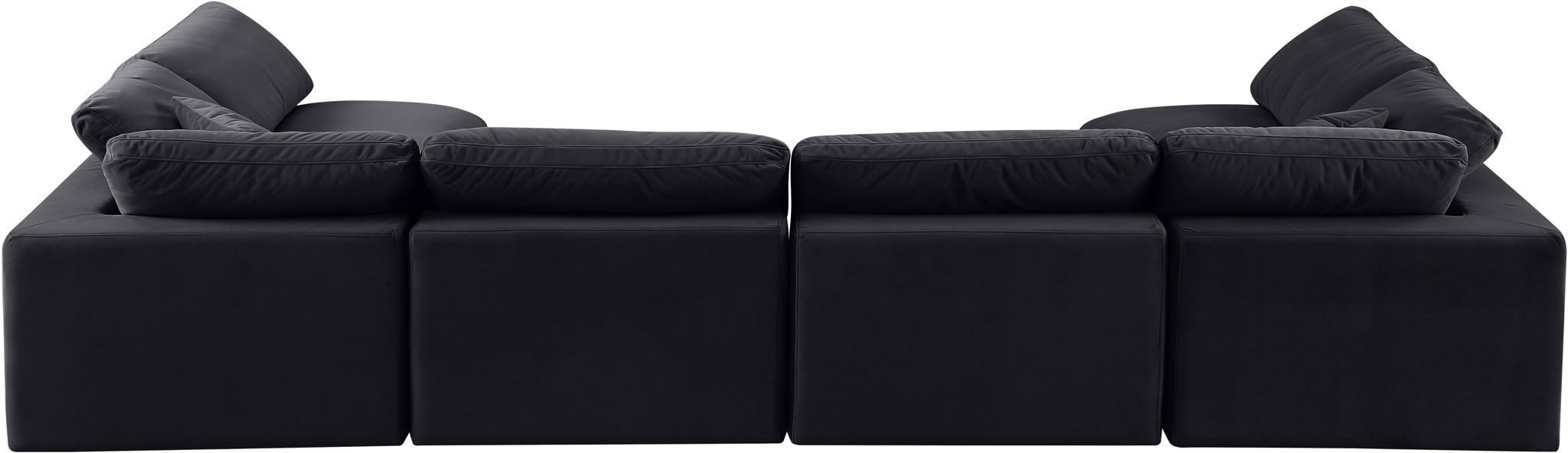 Comfy - 6 Piece Velvet Modular Armless Sectional - Simple Home Plus