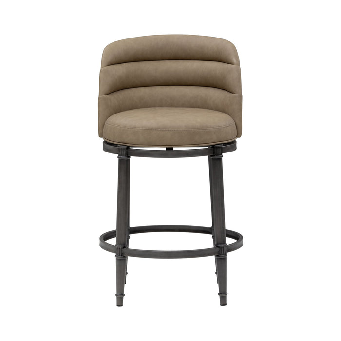 Eunice - Faux Leather Upholstered Swivel Counter Height Barstool