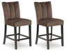 Jeshina - Mocha - Upholstered Barstool (Set of 2) - Simple Home Plus