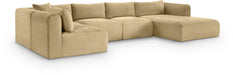 Shaggy - 5 Piece Modular U-Shaped Sectional - Simple Home Plus