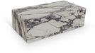 Bolzano - Marble Coffee Table - White / Gray - Simple Home Plus