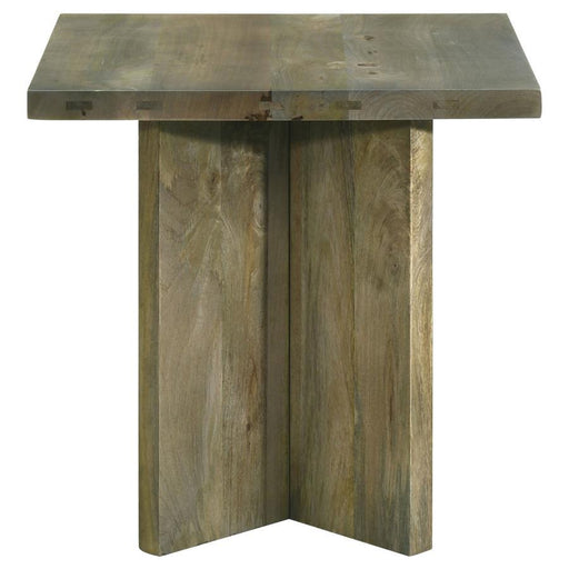 Andando - Square Solid Wood End Table - Mango Brown - Simple Home Plus