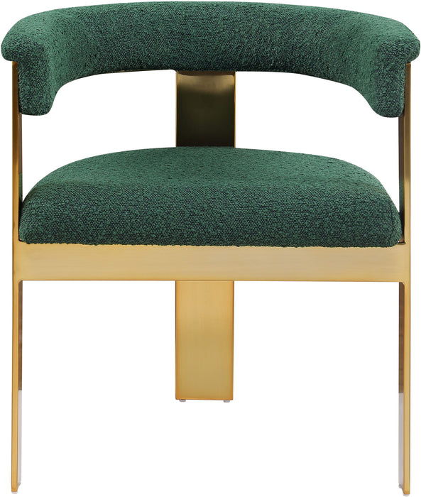 Romeo - Boucle Dining Chair With Gold Base (Set of 2) - Simple Home Plus