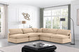 Comfy - 5 Piece Velvet Modular Corner Armless Sectional - Simple Home Plus