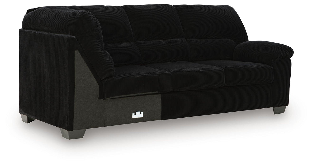 SimpleJoy - RAF Sofa With Corner Wedge - Onyx - Simple Home Plus