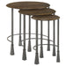 Deja - 3 Piece Round Nesting Table Set - Natural And Gunmetal - Simple Home Plus