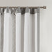 Imani - Printed Window Panel With Stripe And Lining - Gray - Simple Home Plus