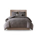 Hanae - King Blend Yarn Dyed 3 Piece Comforter Set - Gray - Simple Home Plus