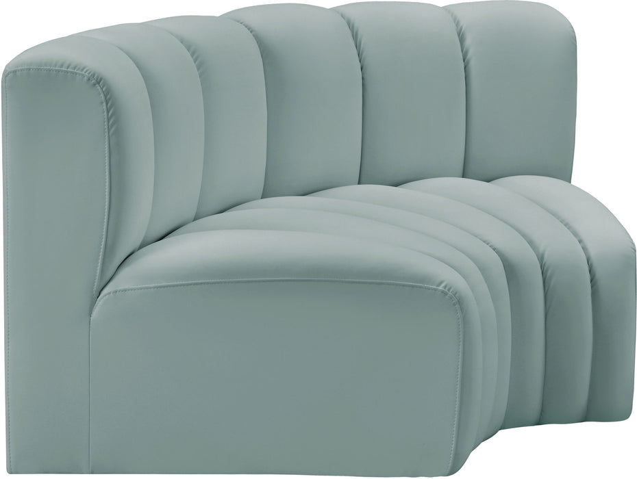 Arc - Faux Leather 2 Piece Modular Sofa - Simple Home Plus