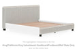 Zuraleus - King / California King Upholstered Headboard / Footboard / Roll Slats - Gray - Simple Home Plus