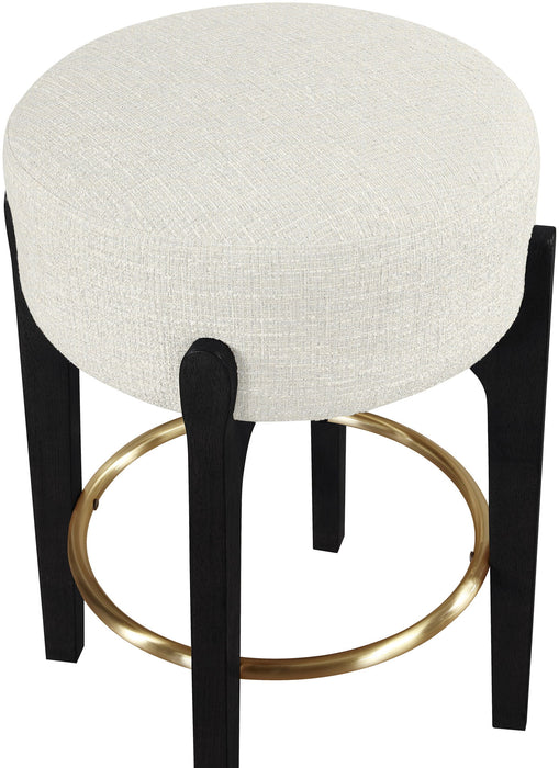 Torino - Backless Counter Stool With Brushed Black Base (Set of 2) - Simple Home Plus