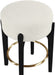 Torino - Backless Counter Stool With Brushed Black Base (Set of 2) - Simple Home Plus