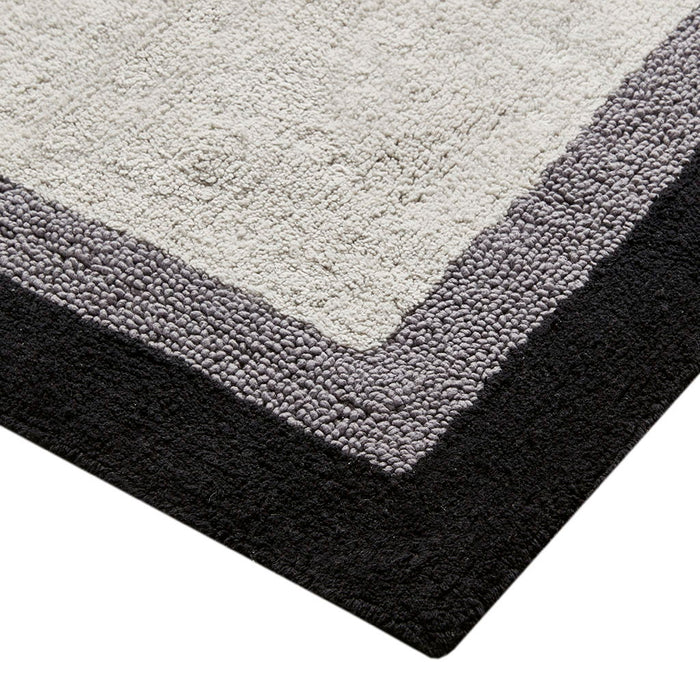 Amherst - 20" x 30" Tufted Bath Rug - Black - Simple Home Plus