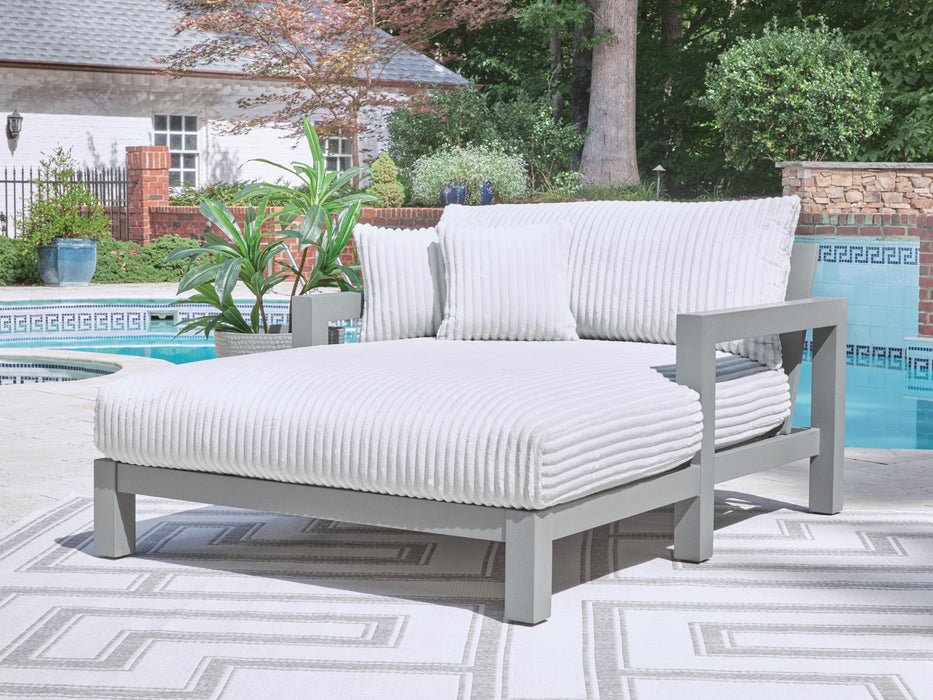 Hurley Park - Chaise Lounge With Cushion - Gray - Simple Home Plus