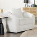 Isabella - Faux Sheepskin Upholstered Accent Chair Natural - Ivory - Simple Home Plus