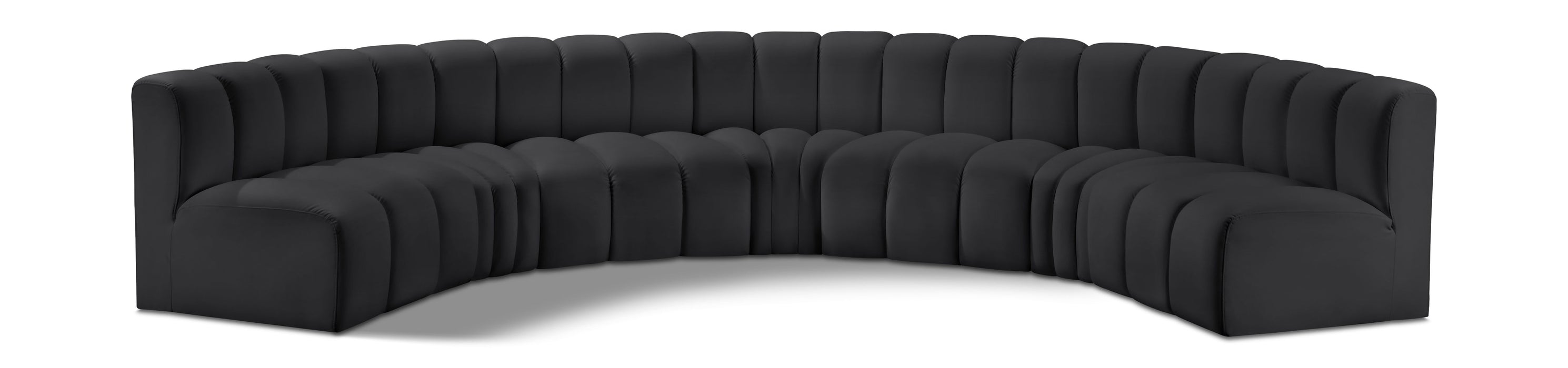 Arc - Faux Leather 7 Piece U-Shaped Modular Sofa - Simple Home Plus